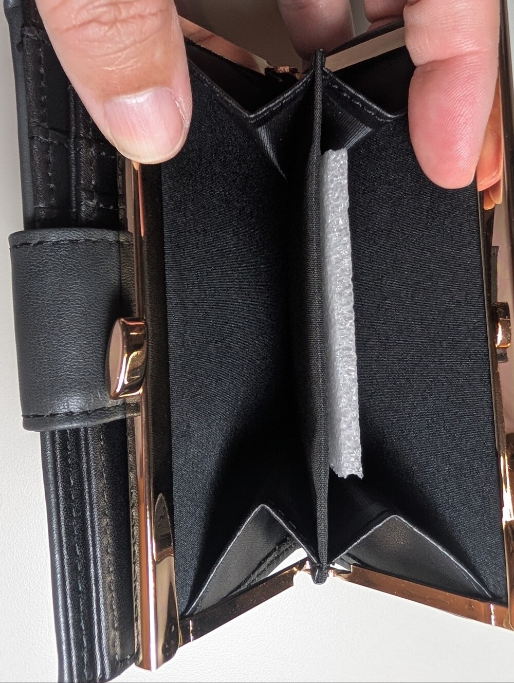 Buxton Julia Gray Leather Bifold Wallet with Snap Tab NWT - Picture 6 of 8